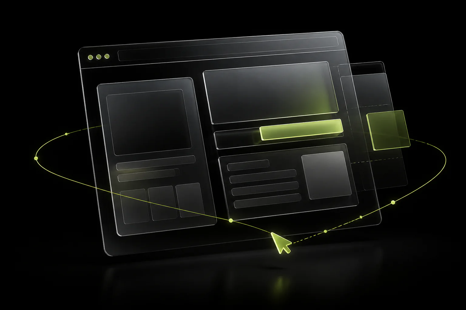 Ilustración 3D de web empresarial