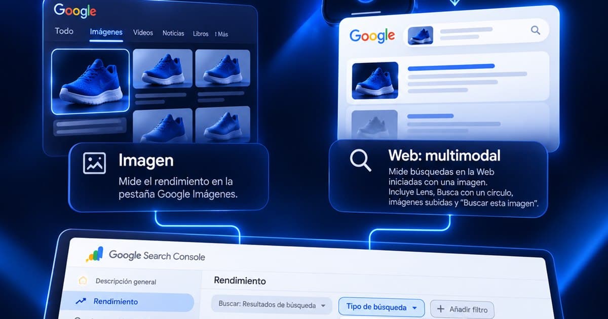¿Tu web aparece cuando alguien busca con una foto? Search Console ya lo separa