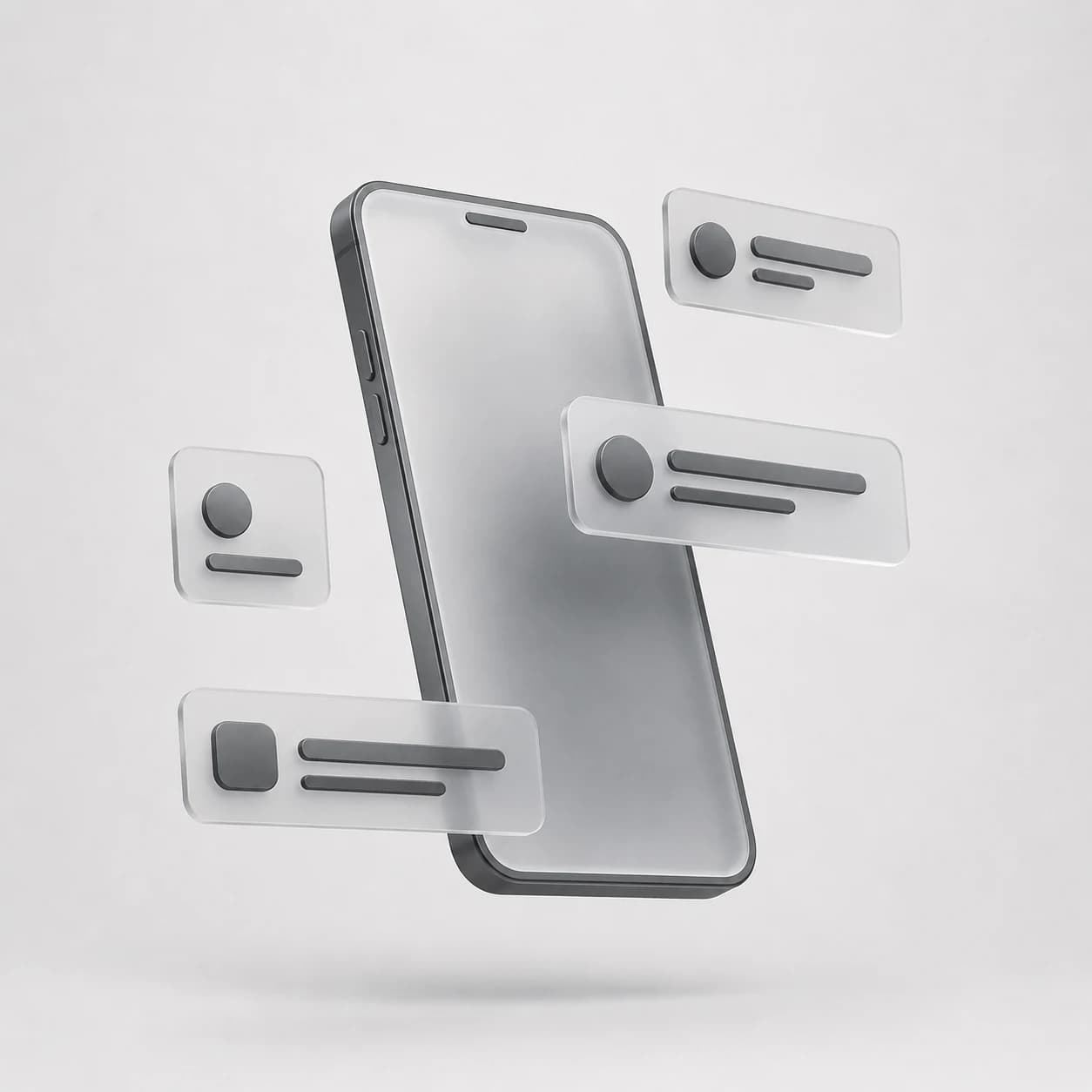 Mobile Apps 3D illustration of the mobile apps service