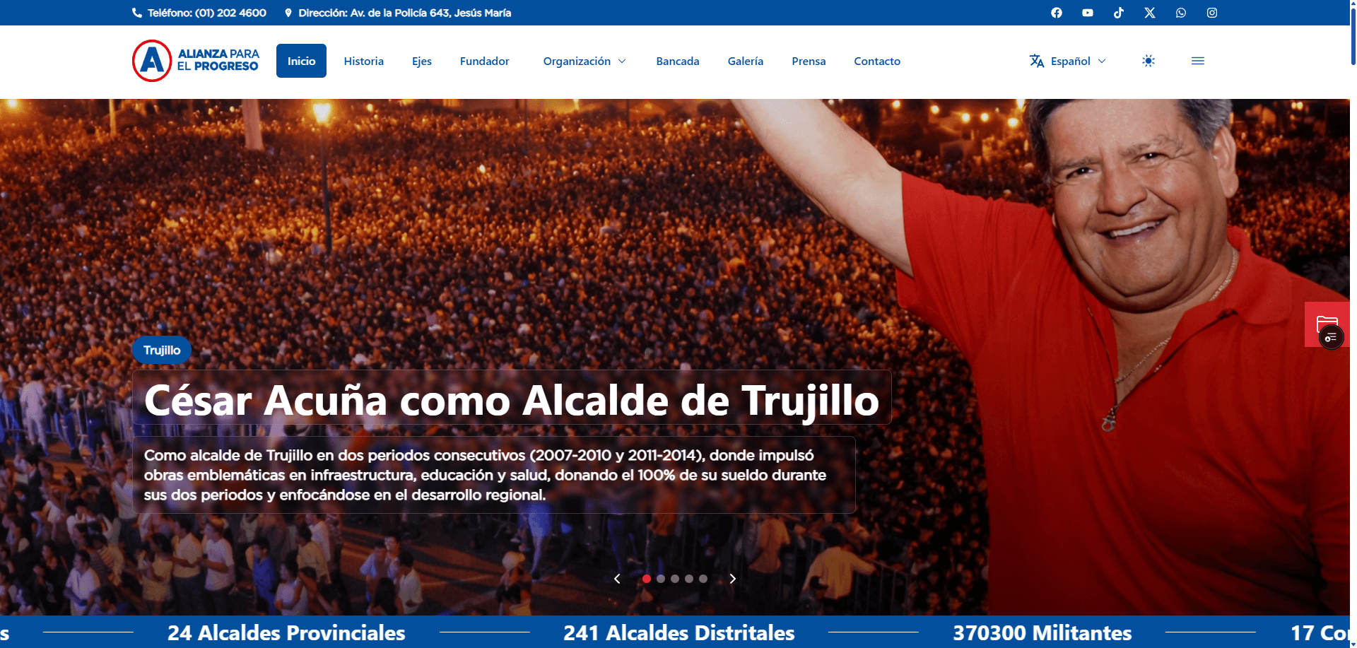 APP - Alianza Para el Progreso Website