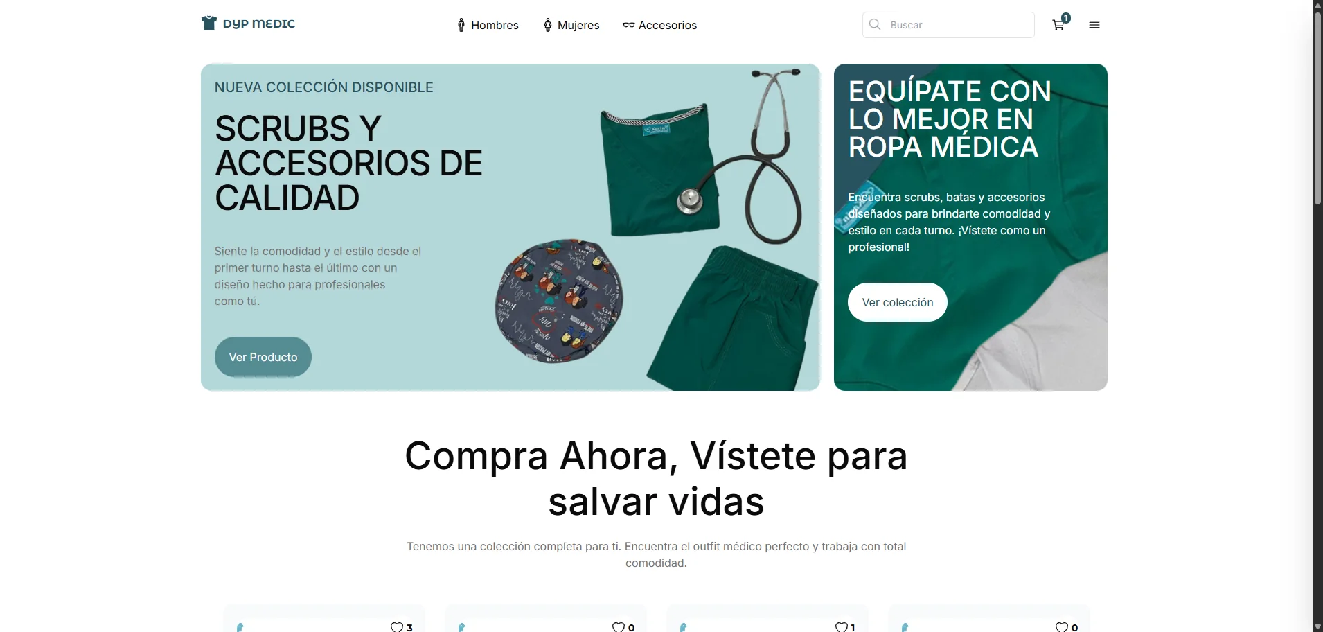Página de inicio de DYP MEDIC, catálogo de ropa y accesorios médicos Página de inicio de DYP MEDIC, catálogo de ropa y accesorios médicos